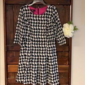A beautiful black and white houndstooth dress!